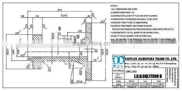 12"ASTM LF2 Industry use Stem housing free forging