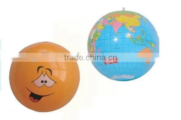 Small inflatable globe ball, pvc inflatable globe beach ball for sale