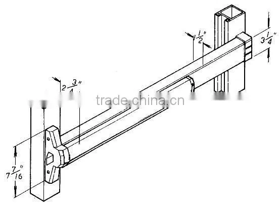 36 Inch Narrow Stile Touch Bar Rim Exit Device