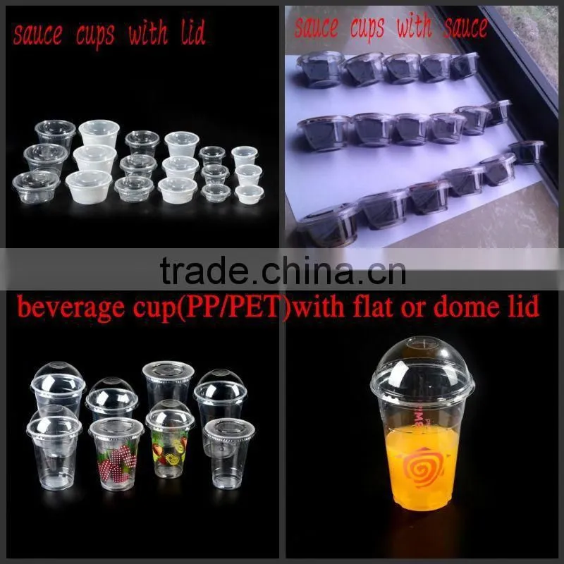 raw materials for disposable plastic cup / 650ml plastic cups with dome lid