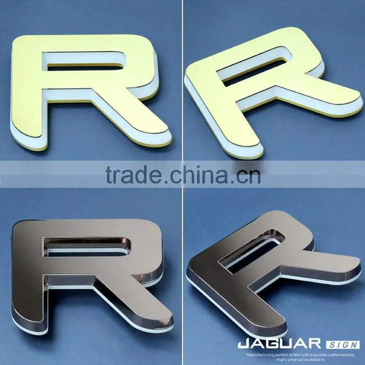 China supplier adhesive metal decoration numbering alphabet letters