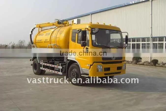 Dongfeng vacuum sewage suction truck 170HP 3-15cbm factory driectly sale