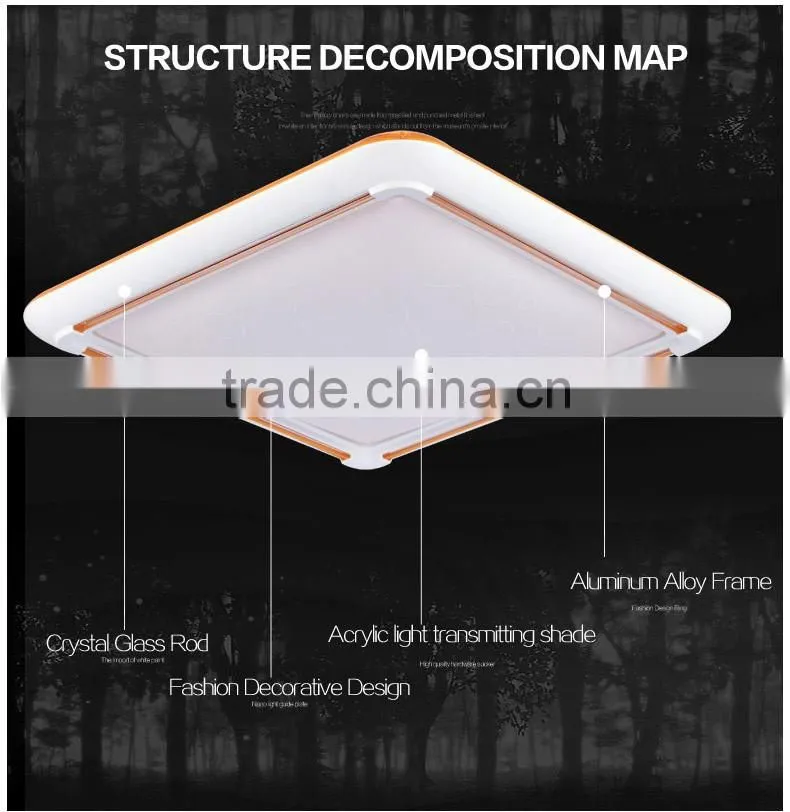 2016 new design led kitchen ceiling lights 520X520mm 30X2W