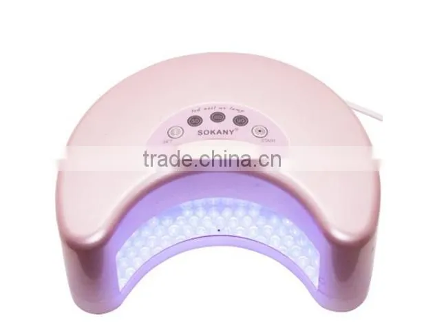 WHOLESALE!! 12W MOON SHAPE PINK COLOR led nail lamp WITH 30S 60S TIMER NAIL BEAUTY NAIL ART+NAIL FAN,