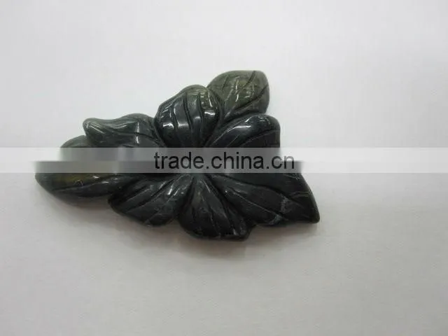 Smoky Quartz carved freeform flower