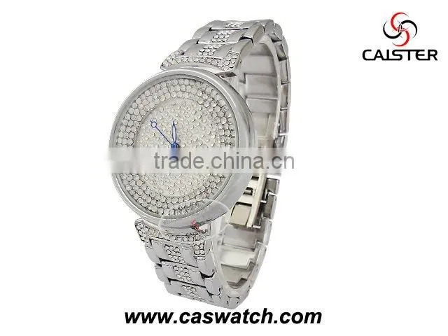 Unique watch with diamonds inserted design for luxury ladies