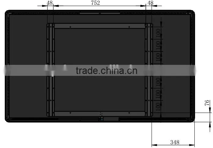 65 Inch indoor wall mounted digital signage advertising player with single version