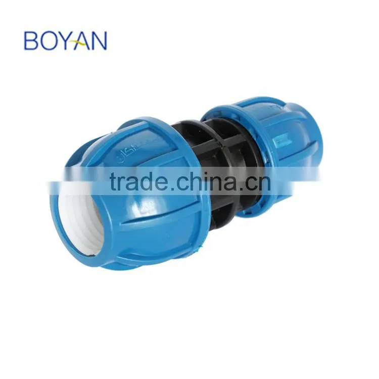 PP compression quick pipe fitting coupling reducer