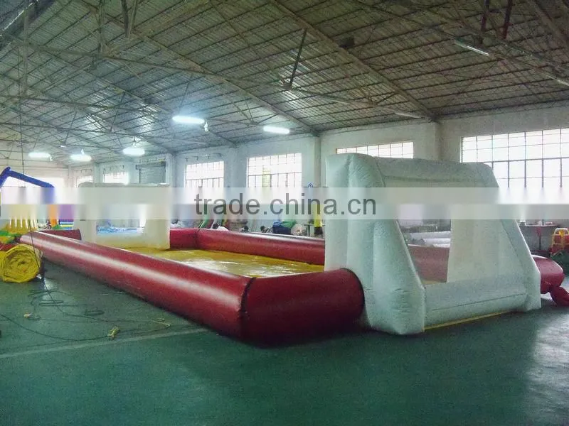 soap football pitch with mat, bubble soccer filed,inflatable soccer bubble filed