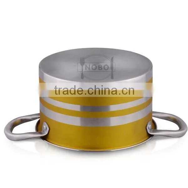 high quality colorful hot pot sets with lid