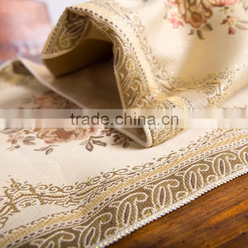 PLUS 2016 Embroidery Pattern and Knitted Technics satins table runner