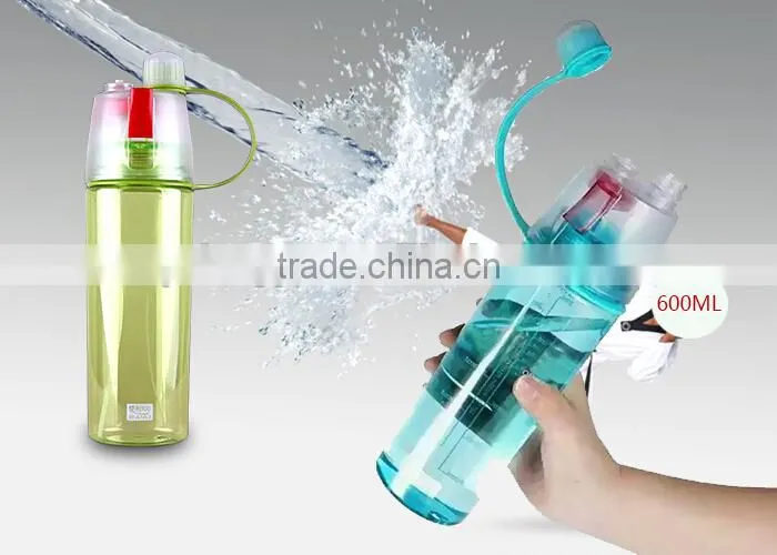 OEM New Design Mist Spray Sport Outdoor Water Bottle Side Handle
