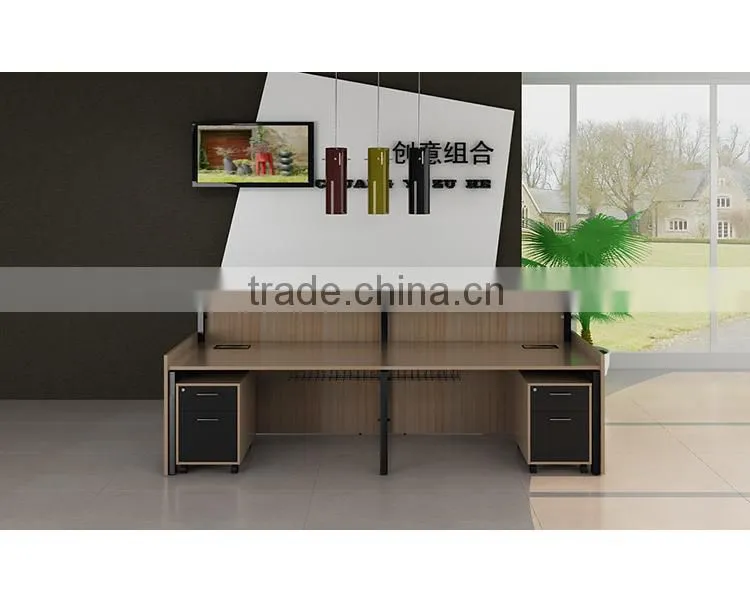 Maple Hot Sale Reception Desk with Black Coating Frame