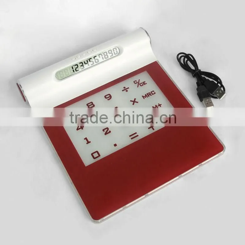 Mouse Pad Calculator with 4 Ports USB Hub