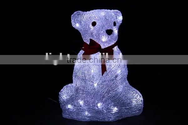 2014 hot selling super bright LED panel light /3D LED christmas acrylic bear motif light