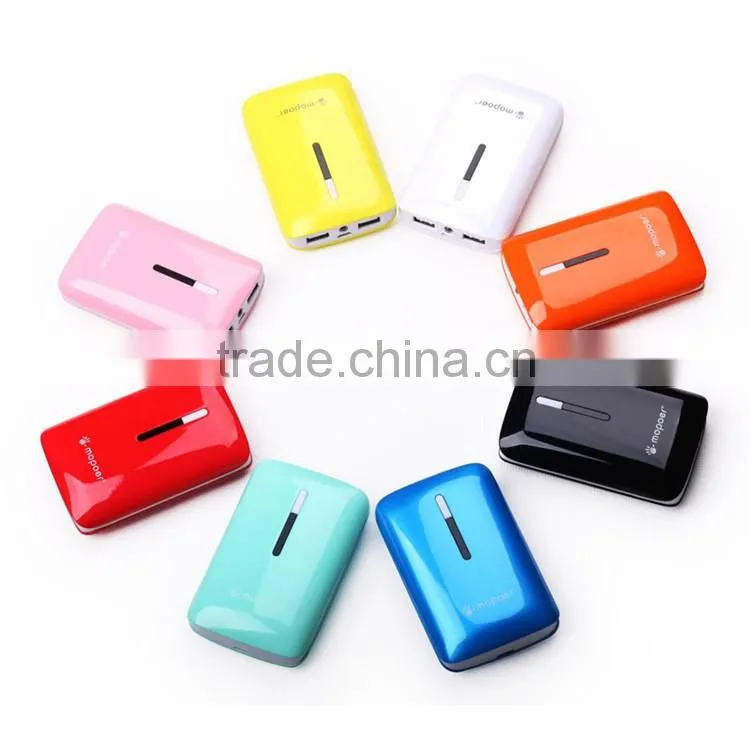 2016 new product 2A input fast charging power bank 7800mAh with CE FCC RoHS