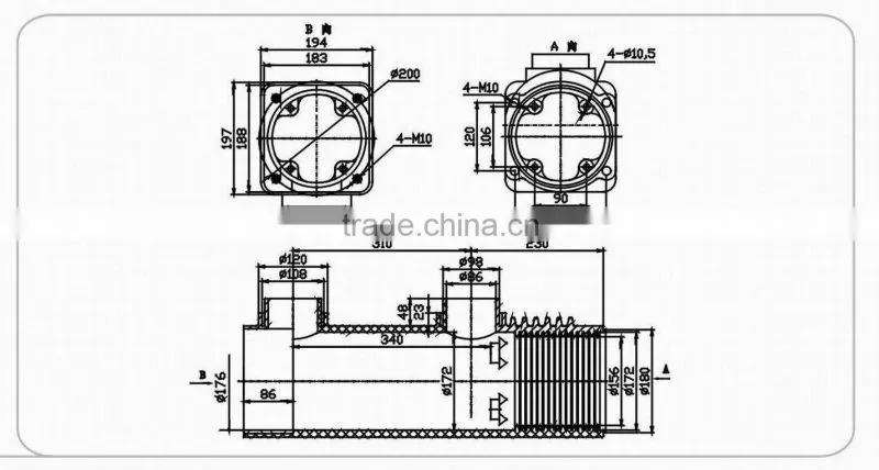 12kV Cylindrical epoxy resin insulators for electrical apparatus