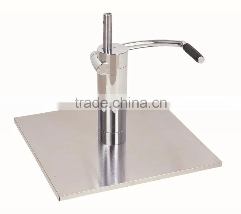 2015 easy assembly stainless steel square hydraulic barber chair base