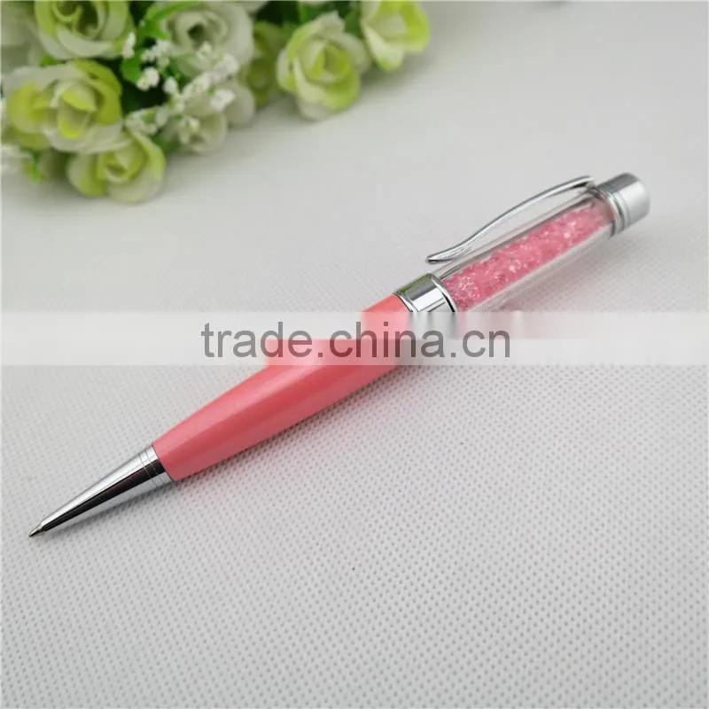TCR-0802 Fat novelty crystal ball pen , 3 in 1 crystal pen with usb drive