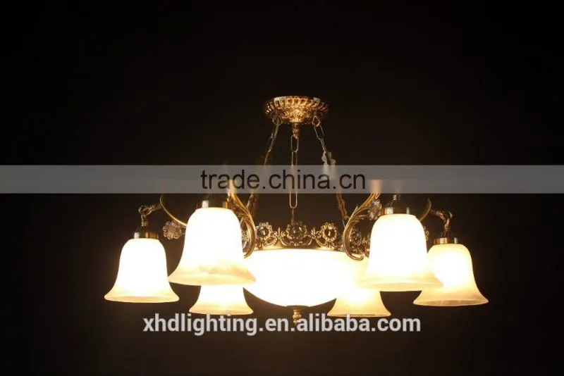 Die-casting Industrial Antique Aluminum Pendant Lamp with fancy flower