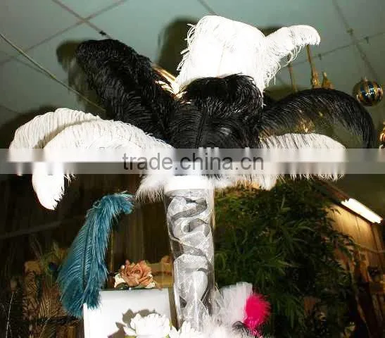 Wedding decoration hot pink color ostrich feathers