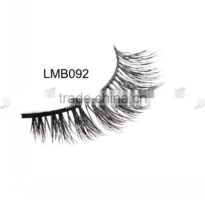 siberian mink fur strip eyelash with custom packaging permanent false eyelashes