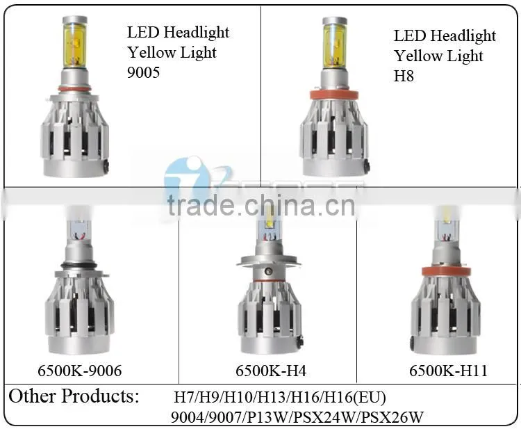 10-30V DC Car LED Light Accessories All in one design ---driver & fan inside LED Headlight H4 MT-G2 LED