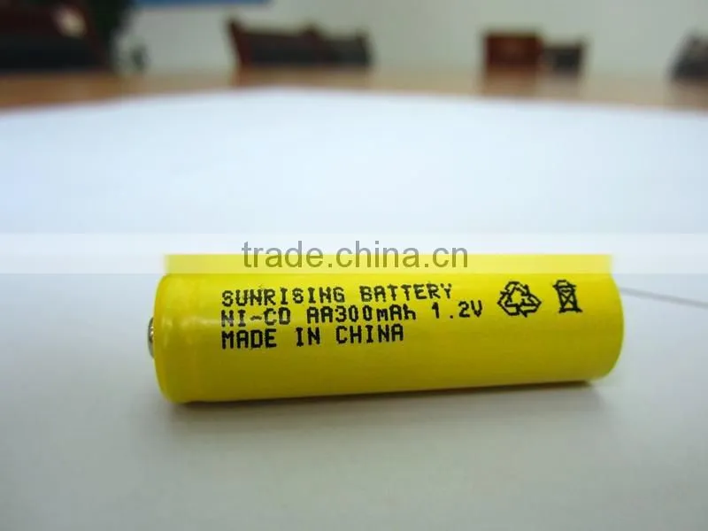 ni-cd aa 300mah 1.2v rechargeable battery