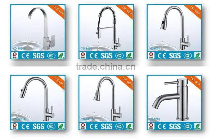 single handle ceramic valve 304ss double way faucets design