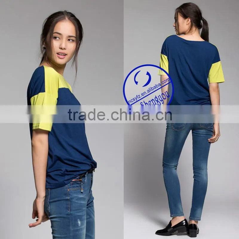 OEM custom women rayon cotton blank t shirt wholesale china
