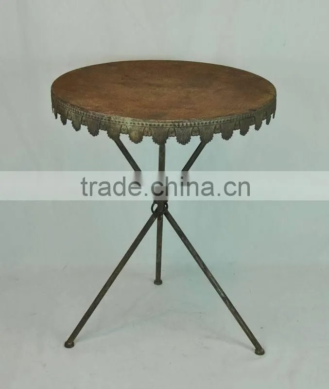 Vintage industrial outdoor metal furniture & iron table