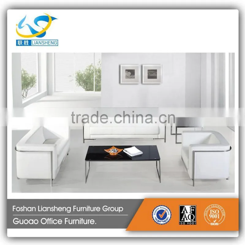 White PU or Leather Luxury Sectional Person Living Office Sofa Furniture Set S728