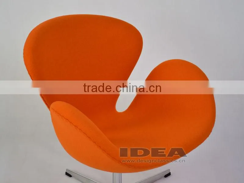 Replica Arne Jocabsen Swan Chair - Bright Orange Wool