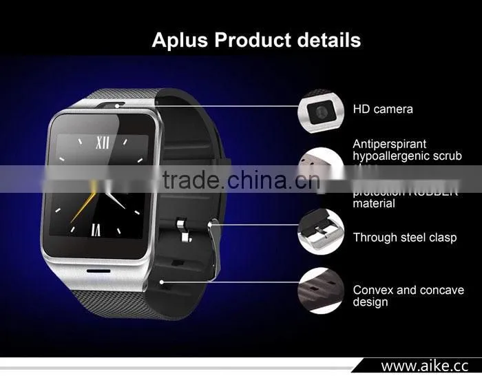 Smart bluetooth watch GV18 with NFC camera wristWatch SIM card Smartwatch for iPhone6 Samsung Android Phone watch phone