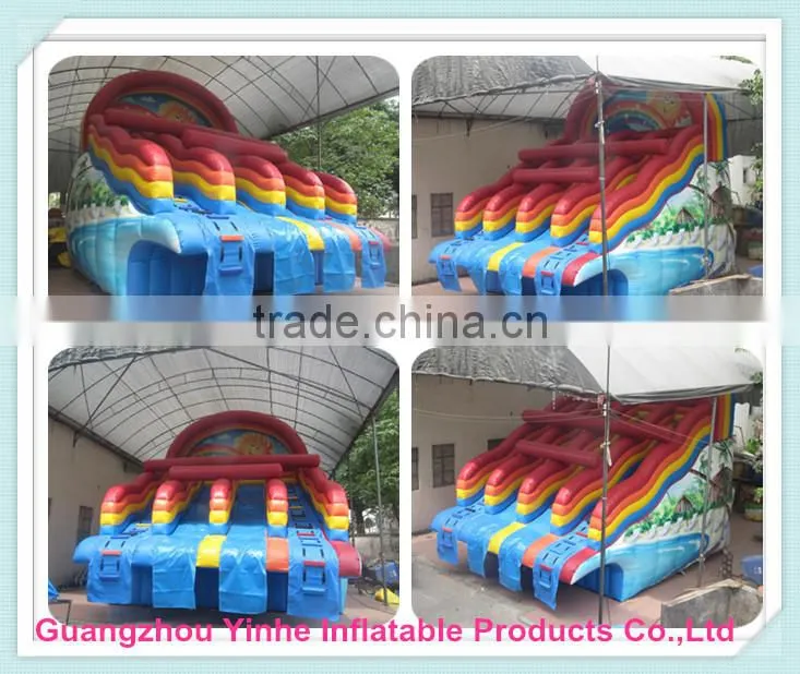 2015 Commercial Grade giant inflatable water slide with pool