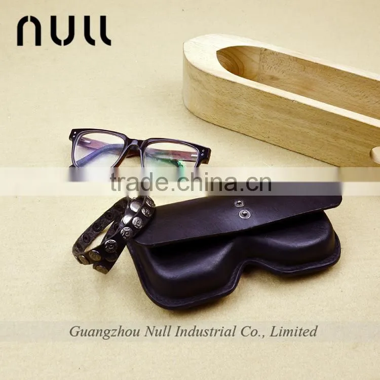 wholesale custom folding leather glasses case