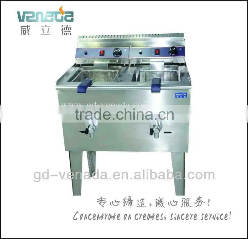 general gas fryer with valve big oil capacity high quality