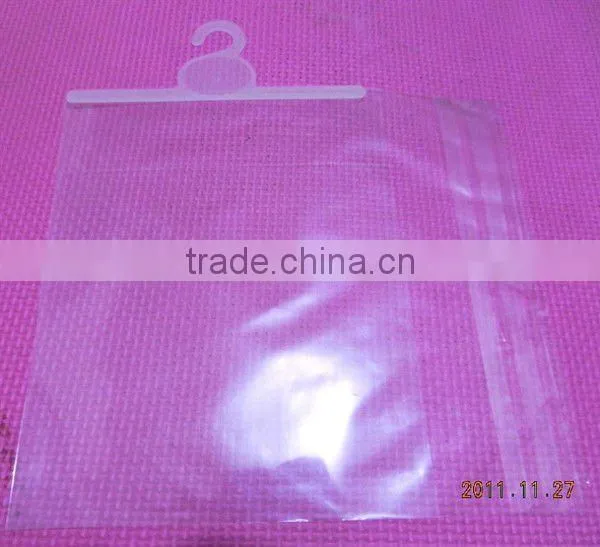 Clear hook hanging bags for cloth