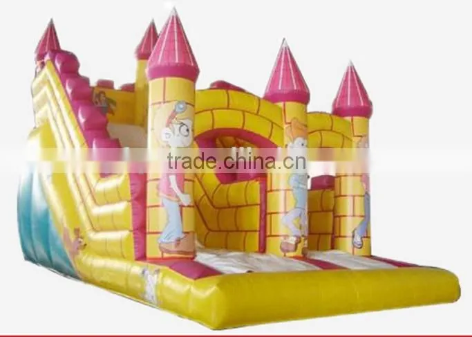 PVC 0.55MM PVC tarpaulin Material and Castle Type inflatable princess bouncy castle