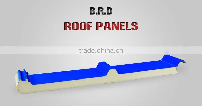new material zinc coated PU sandwich roof panel