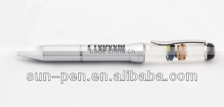 Promotional LED Ballpoint Pen With Liquid Inside