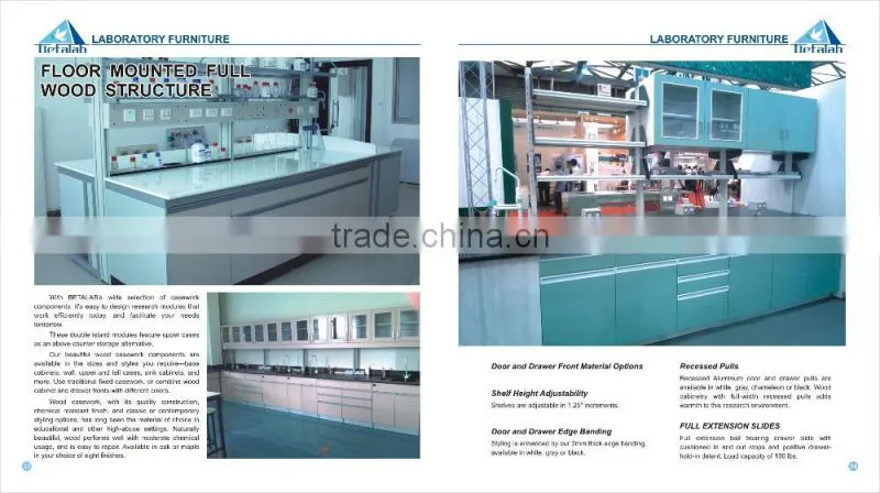 New Style Modern Laboratory Furniture for Hospital Steel Workbench with Drawers and Regent Shelf