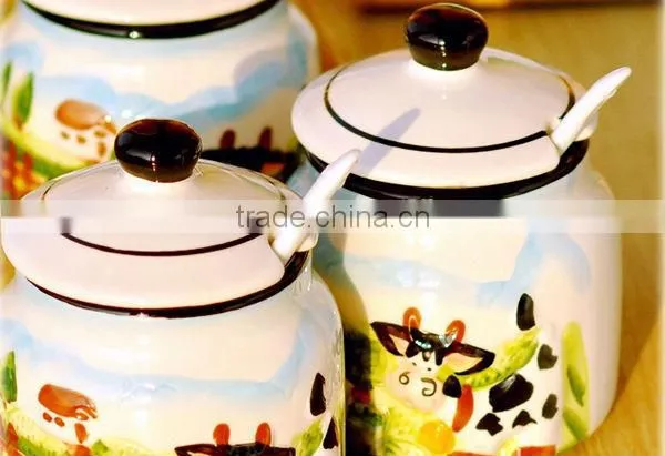 ceramic sugar pot,ceramic salt pot,ceramic cow pots
