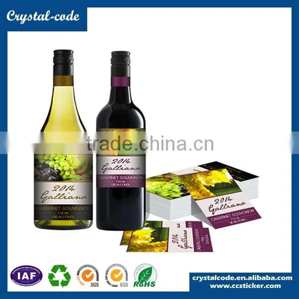 Factory price high technology adhesive private wine label