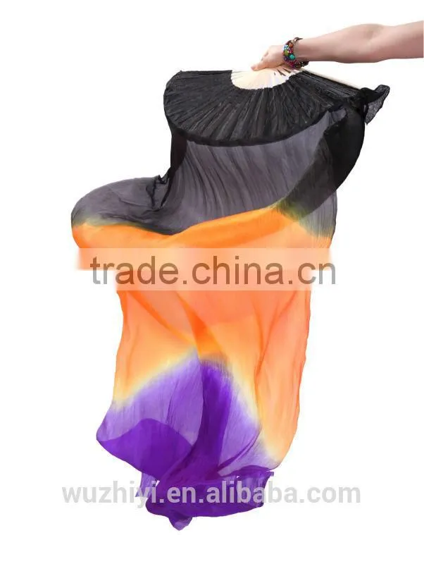 Silk Chinese Fan Dance Fans , Belly Dance Silk Fan , Hand Fans for Dance