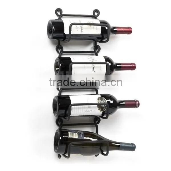 2017 New Products Best Selling Cheap Wrought Iron Metal Wall Mounted Wine Rack