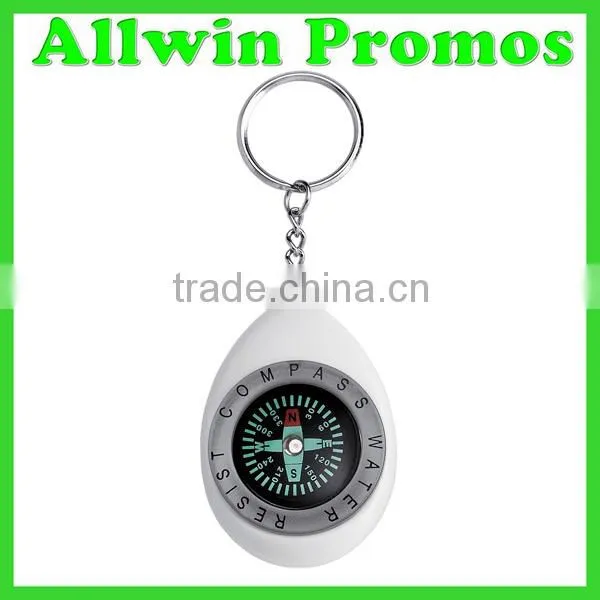 Promotional Customized Oval Compass Keychain