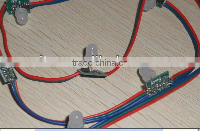 DC12V TM1804 pixel node,100node a string, non-waterproof,DC12V input;SIZE:13mm*13mm