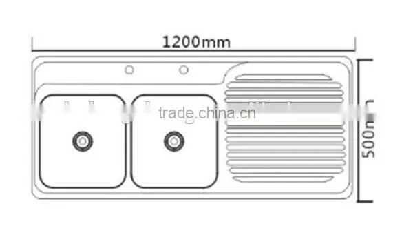 Customized Design Large Kitchen Sinks Stainless Steel