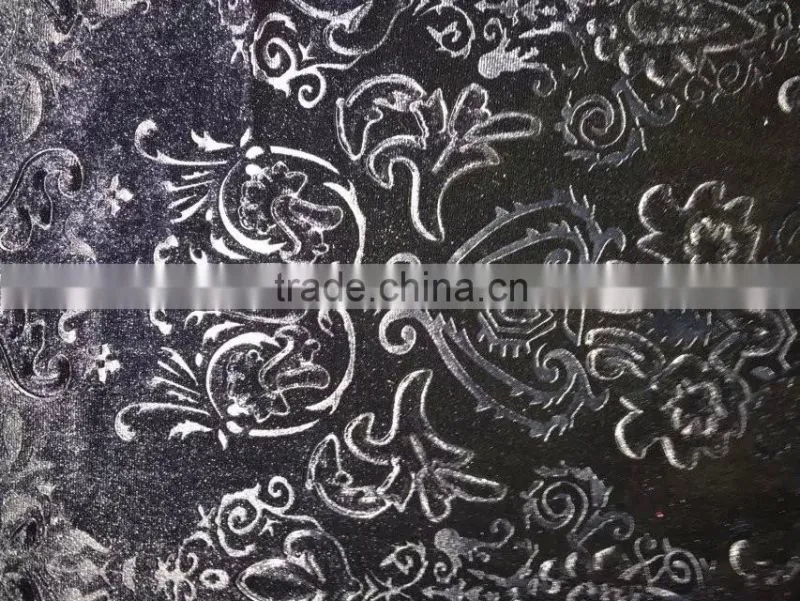 KS Velvet Fabric with Emboss Flower for Women